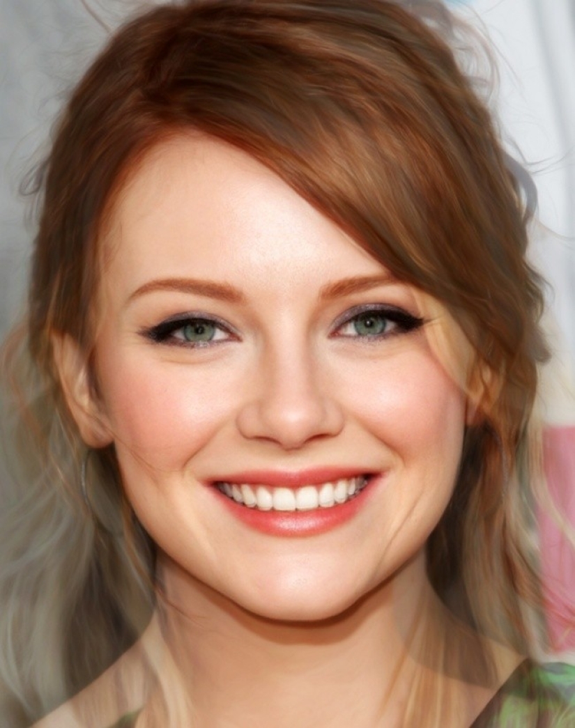 The artist combines photos of celebrities to get the perfect image