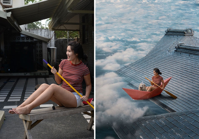 The artist creates fabulous worlds from photos of her backyard, and it's magical