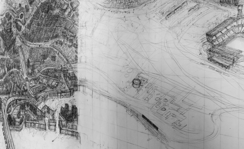 The artist decided to draw all 69 cities of the UK by hand, and it may take 17 years