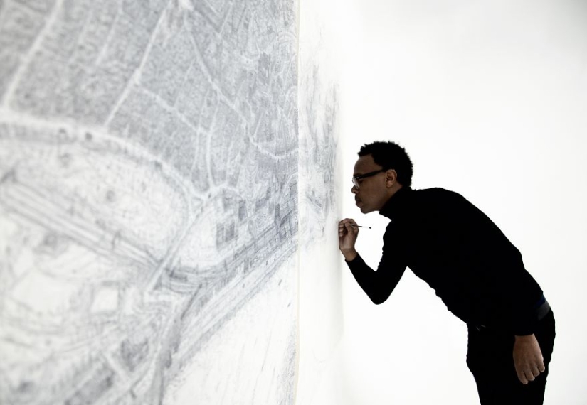 The artist decided to draw all 69 cities of the UK by hand, and it may take 17 years