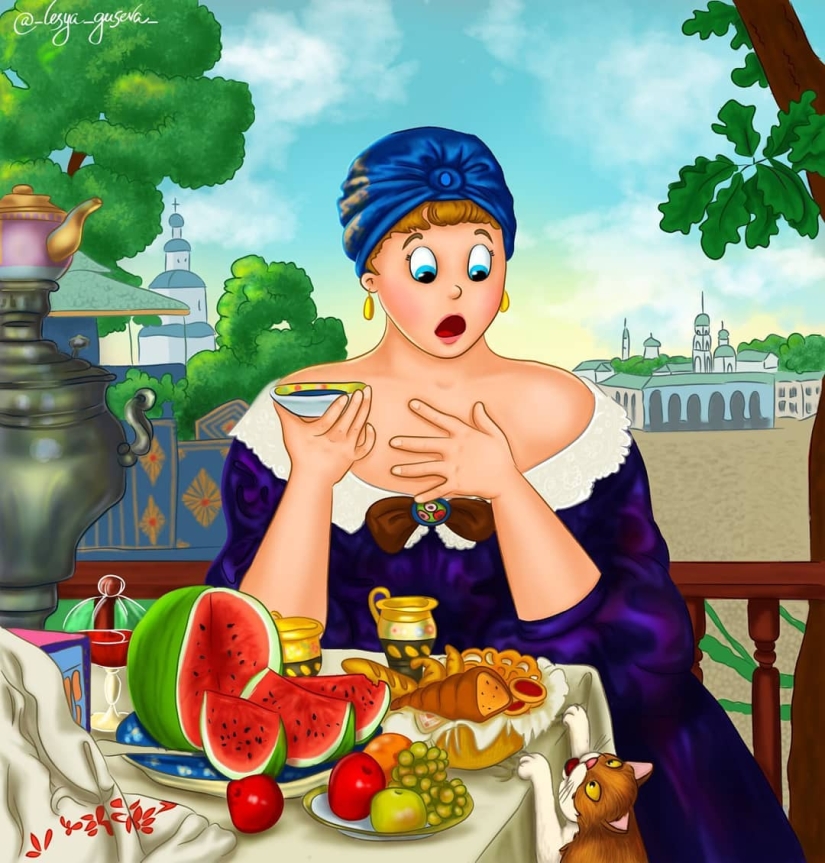 The artist from Perm showed what could happen "behind the scenes" of famous paintings