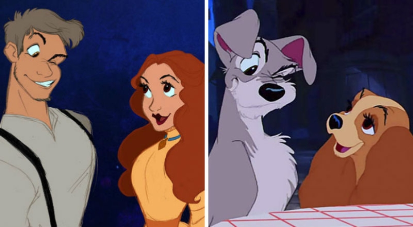 The artist sees it this way: illustrators have come up with what cartoon characters would look like, being people