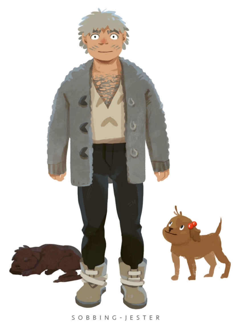 The artist sees it this way: illustrators have come up with what cartoon characters would look like, being people