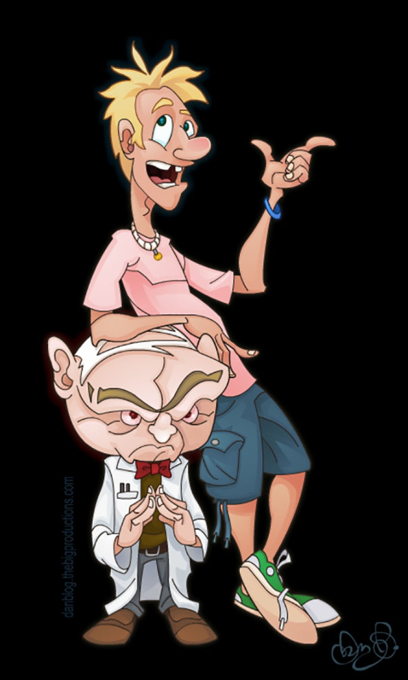 The artist sees it this way: illustrators have come up with what cartoon characters would look like, being people