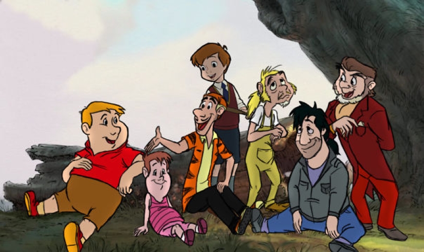 The artist sees it this way: illustrators have come up with what cartoon characters would look like, being people