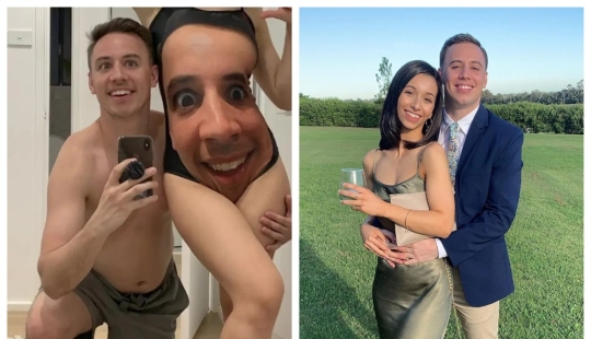 The Australian gave the girl a creepy swimsuit with his face so that she would not be molested on the beach