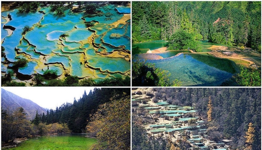 The beauties of Huanglong The beauties of Huanglong