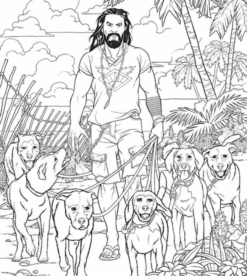 The best anti-stress for women: coloring pages with Jason Mamoa appeared on the Web