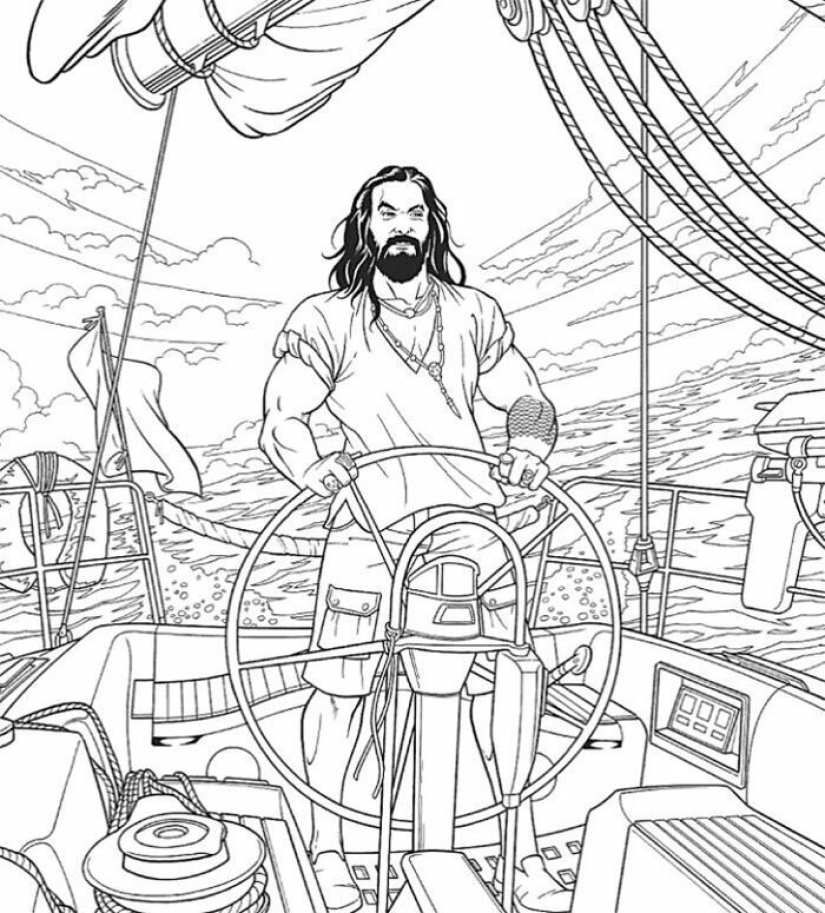The best anti-stress for women: coloring pages with Jason Mamoa appeared on the Web