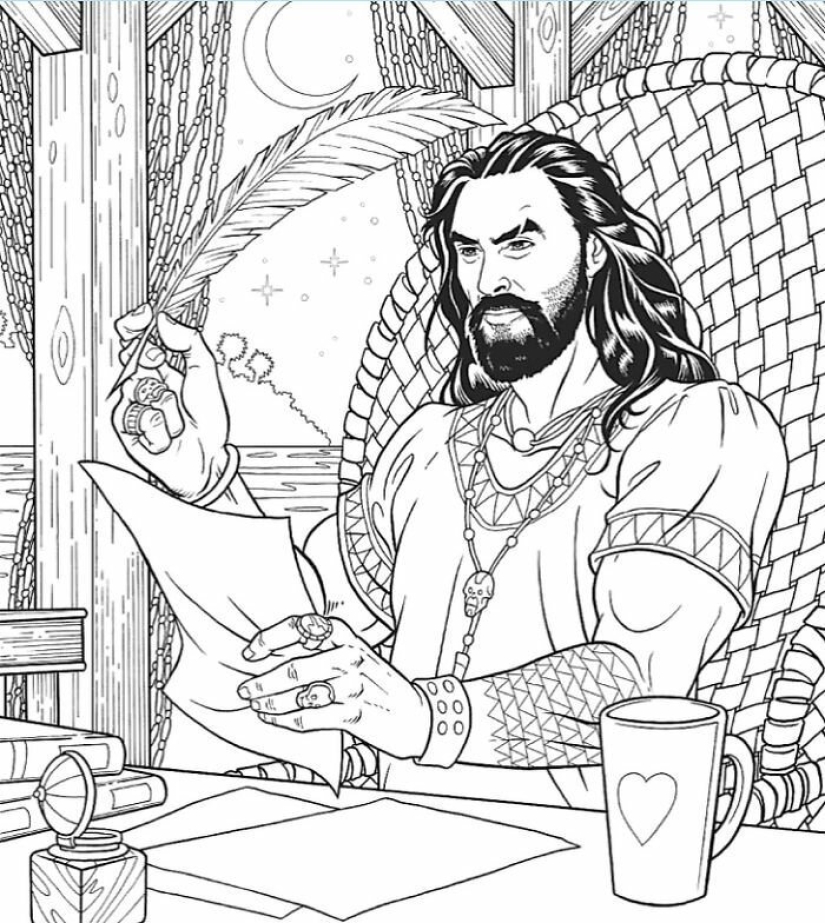 The best anti-stress for women: coloring pages with Jason Mamoa appeared on the Web