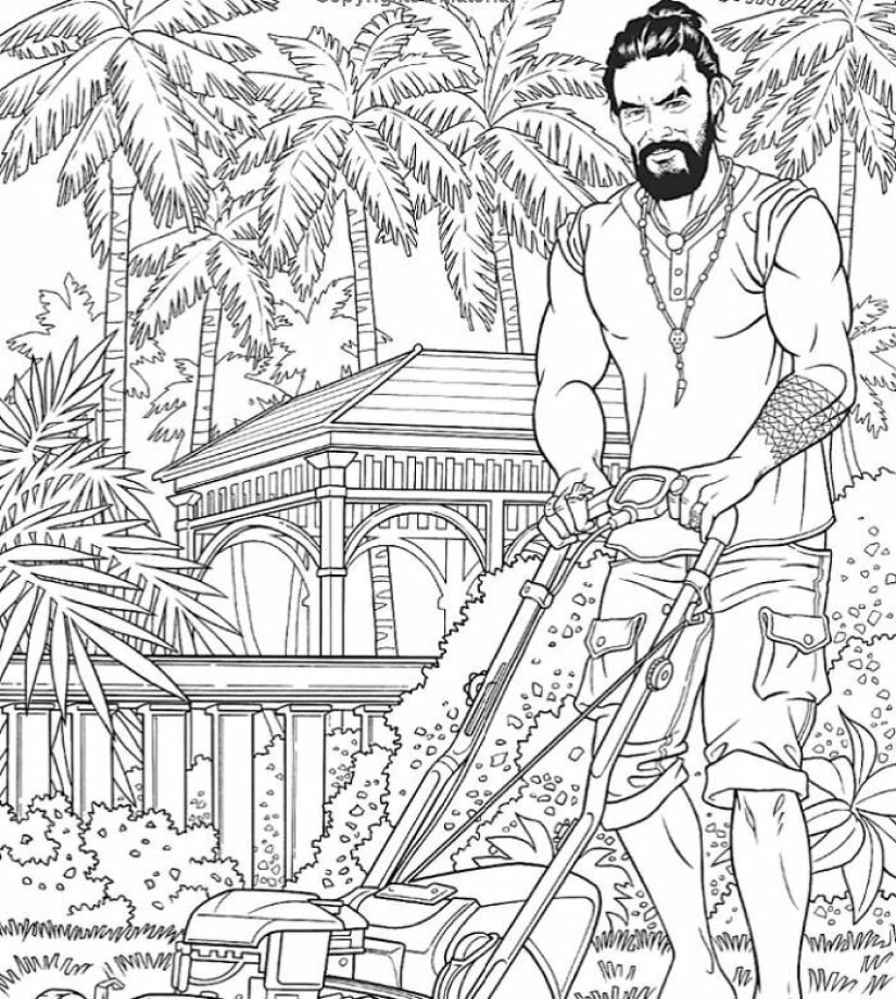 The best anti-stress for women: coloring pages with Jason Mamoa appeared on the Web
