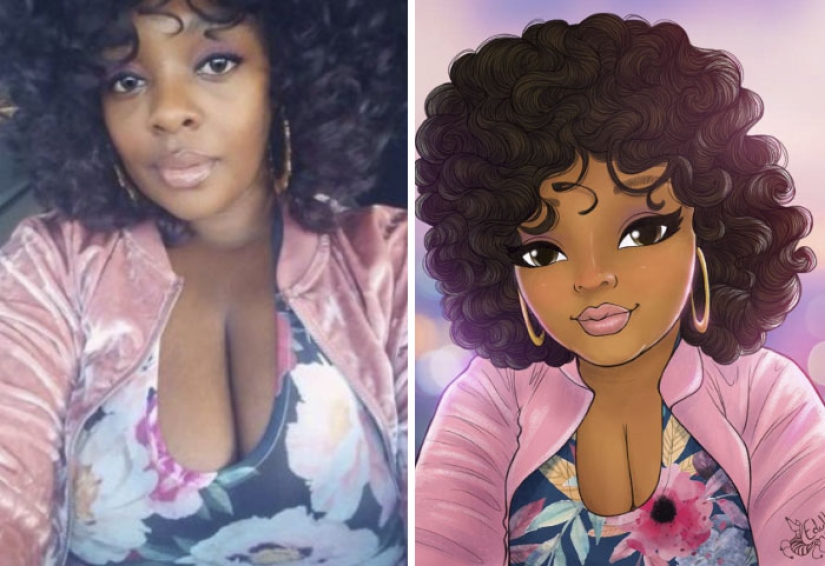 The Brazilian turns curvy girls into sexy toons, calling everyone to a body positive