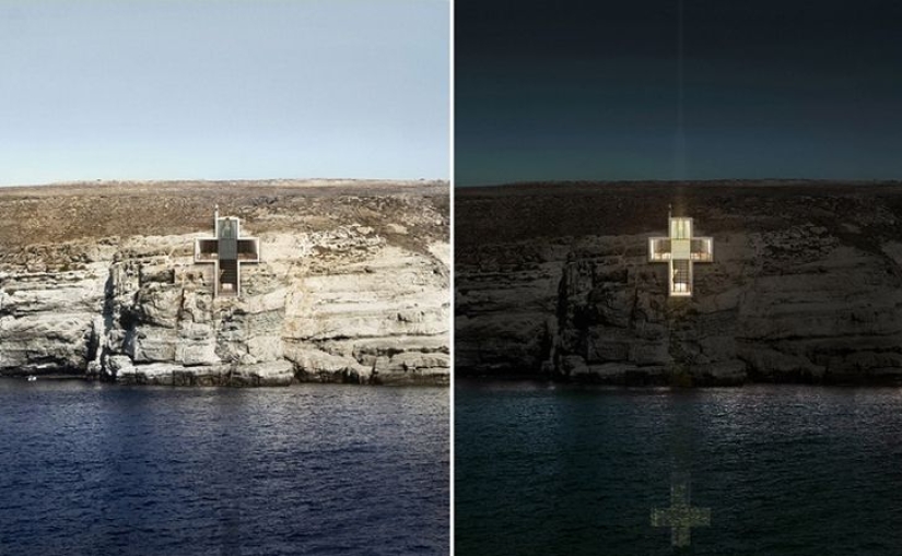 The chapel in the cliff above the cliff is the perfect place to reflect on the eternal