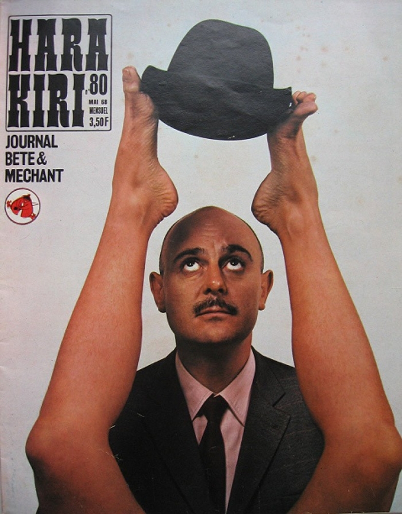 The covers of France's most hooligan magazine of the last century