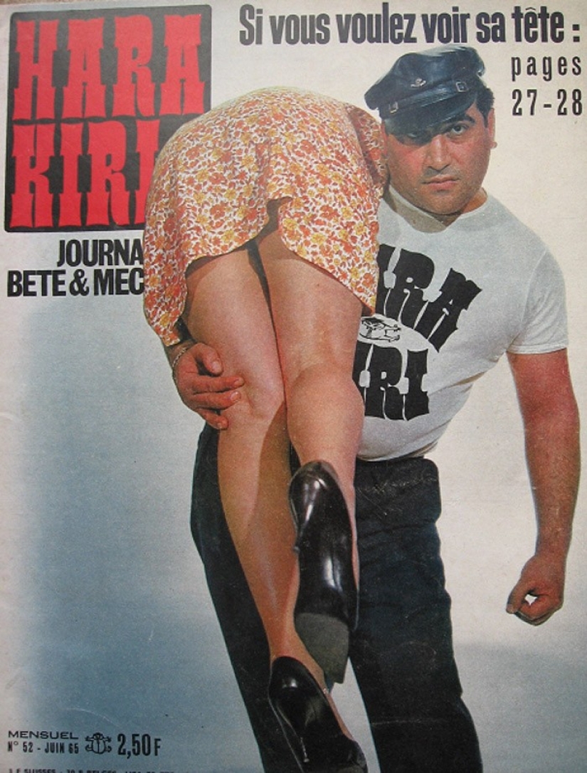 The covers of France's most hooligan magazine of the last century