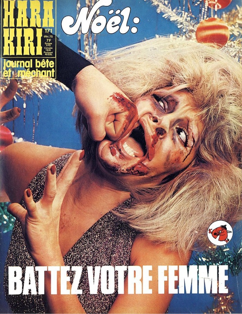 The covers of France's most hooligan magazine of the last century