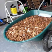 The employer gave the former employee a salary with a wheelbarrow of change and got sued