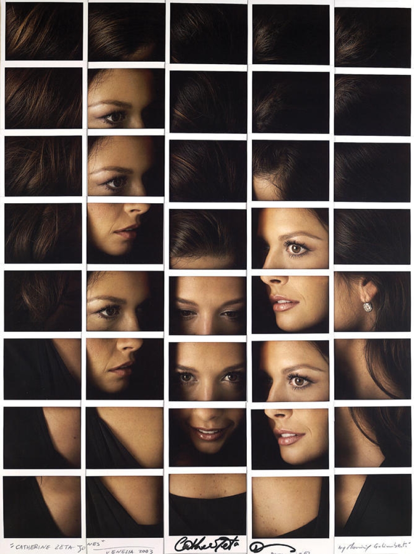 The faces of celebrities assembled from a fascinating mosaic