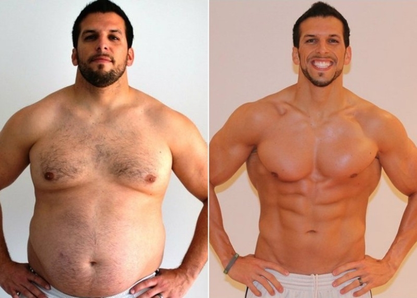 The fitness trainer got fat to understand the clients and got himself in shape again The fitness trainer got fat to understand the clients and got himself in shape again