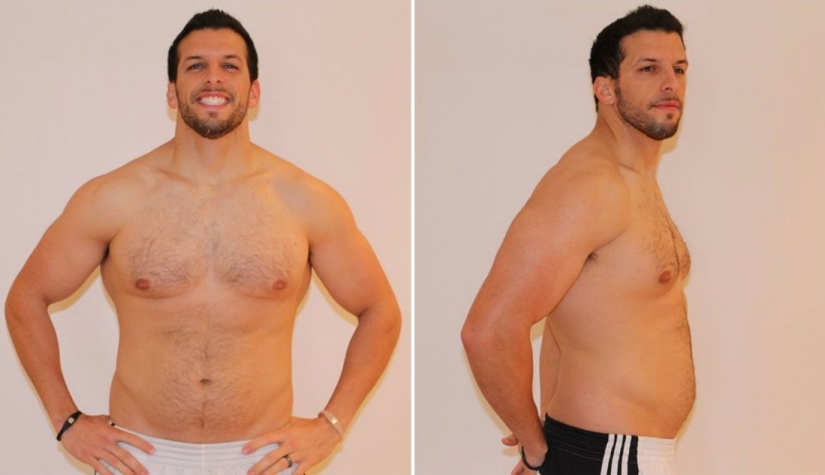 The fitness trainer got fat to understand the clients and got himself in shape again The fitness trainer got fat to understand the clients and got himself in shape again