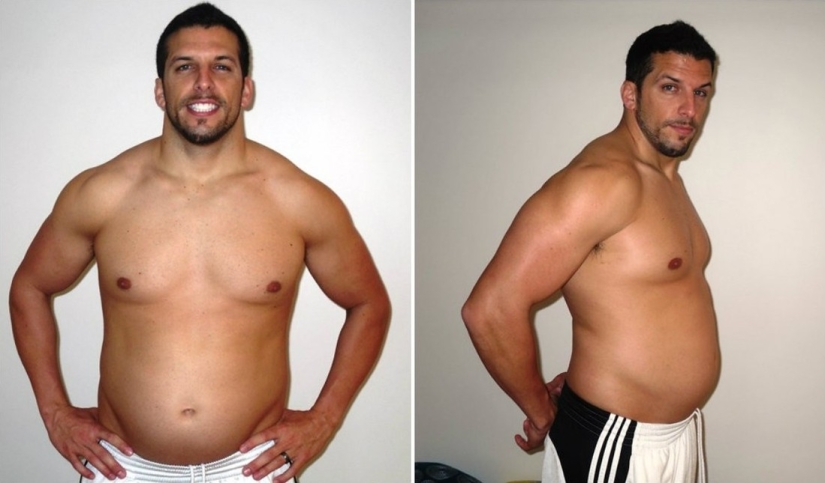 The fitness trainer got fat to understand the clients and got himself in shape again The fitness trainer got fat to understand the clients and got himself in shape again