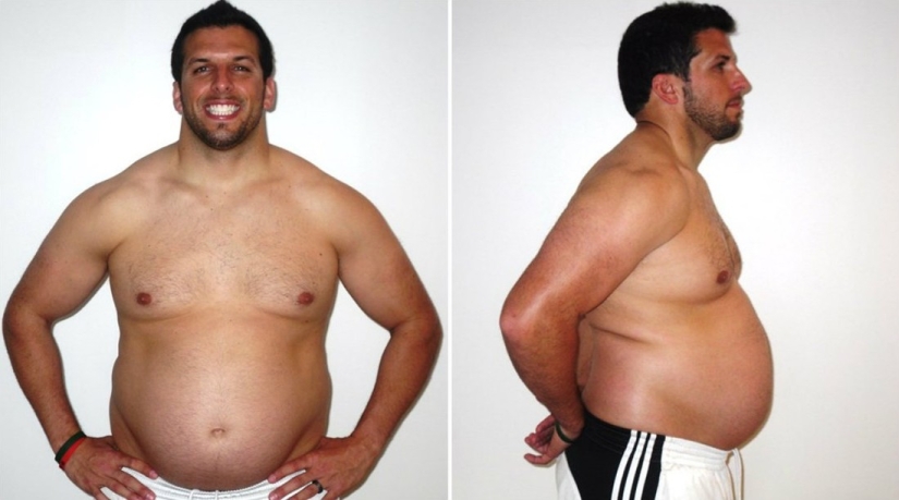 The fitness trainer got fat to understand the clients and got himself in shape again The fitness trainer got fat to understand the clients and got himself in shape again