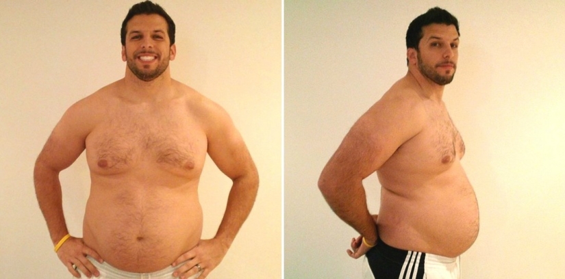 The fitness trainer got fat to understand the clients and got himself in shape again The fitness trainer got fat to understand the clients and got himself in shape again