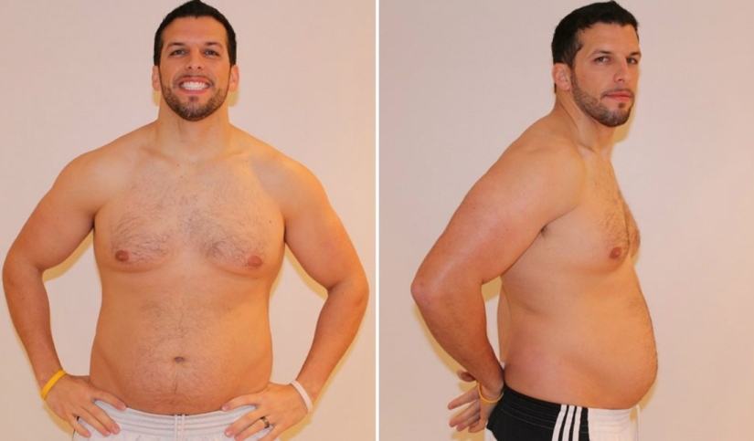 The fitness trainer got fat to understand the clients and got himself in shape again The fitness trainer got fat to understand the clients and got himself in shape again