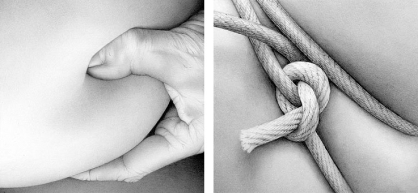 The Flesh Project: Kat Riley's realistic drawings explore the theme of body and touch