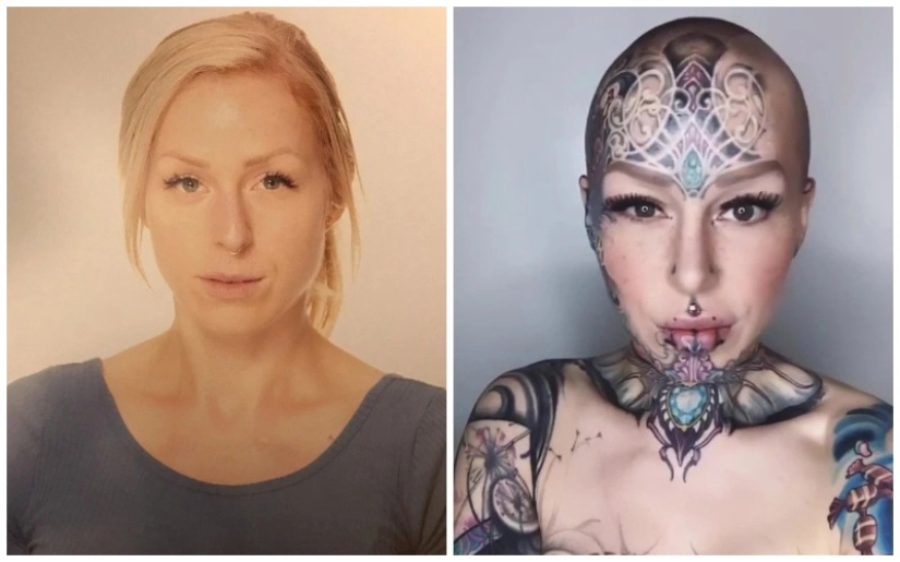 The German woman decided to become a living work of art and that's what happened