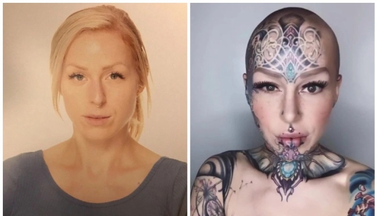 The German woman decided to become a living work of art and that's what happened The German woman decided to become a living work of art and that's what happened