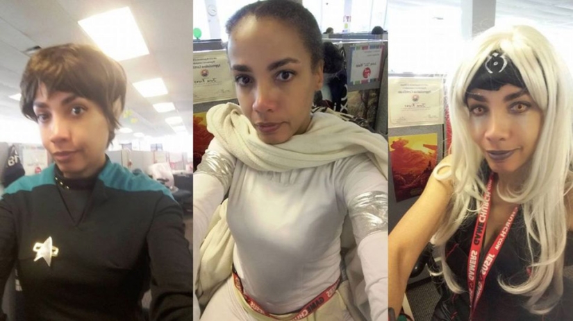 The girl responded with cosplay to the absurd and racist demands of the working dress code The girl responded with cosplay to the absurd and racist demands of the working dress code