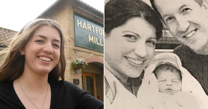 The girl who was born in the pub returned 18 years later