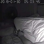 The guy installed a camera in his room to film what his cat does at night