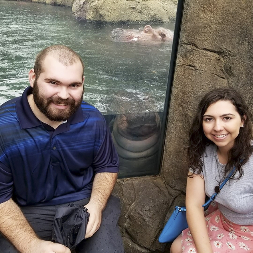 The hippo girl was offended that the marriage proposal was not made to her