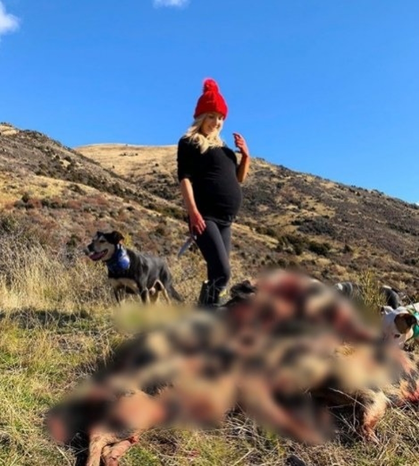 The huntress was harshly criticized for publishing candid photos with prey