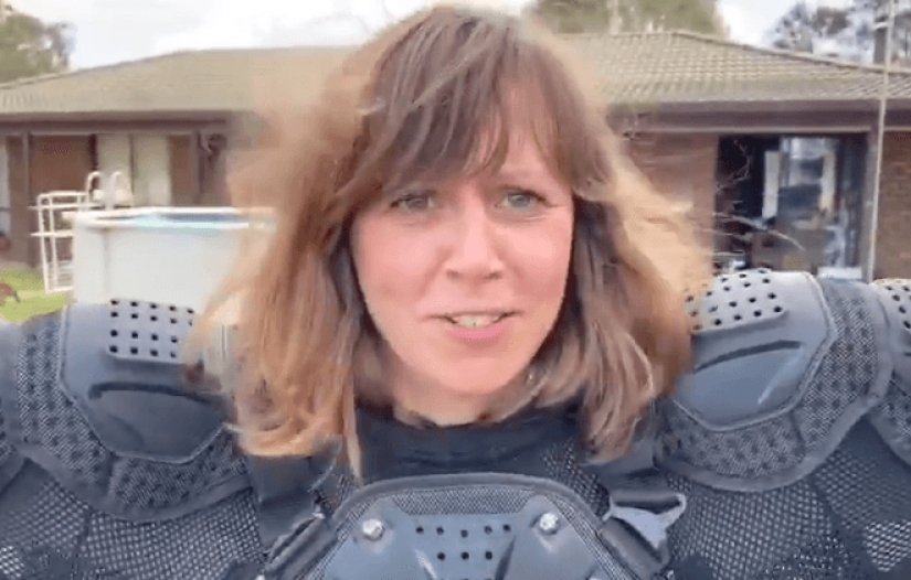 The journalist dressed up in a bulletproof vest for a meeting with a koala, an "evil poisonous bear"