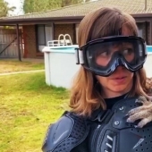 The journalist dressed up in a bulletproof vest for a meeting with a koala, an "evil poisonous bear"