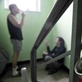 The life of one Russian entrance: what people do without knowing about a hidden camera