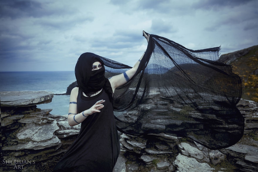 The man has a midlife crisis, and he arranged a photo shoot in the style of "Game of Thrones"