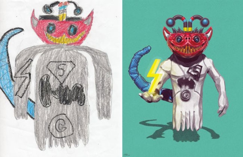 The Monsters project: artists create fantastic worlds based on children's drawings The Monsters project: artists create fantastic worlds based on children's drawings