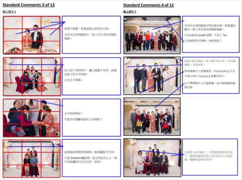 The newlyweds on 30 pages told their wedding photographer what he did wrong