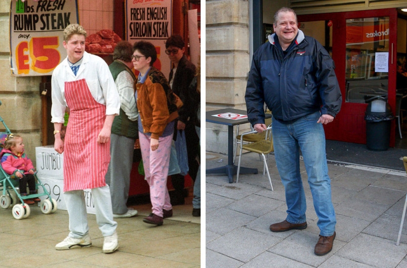 The photographer takes pictures of the inhabitants of an English town many years later The photographer takes pictures of the inhabitants of an English town many years later