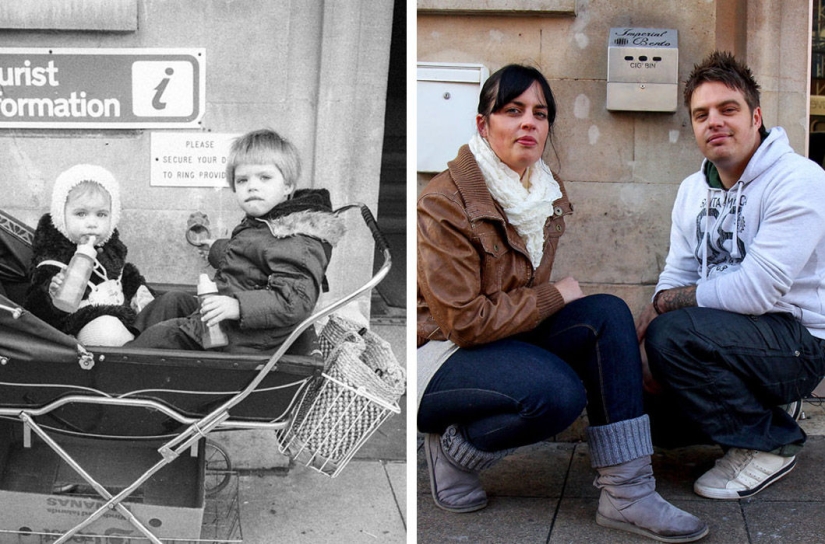 The photographer takes pictures of the inhabitants of an English town many years later The photographer takes pictures of the inhabitants of an English town many years later