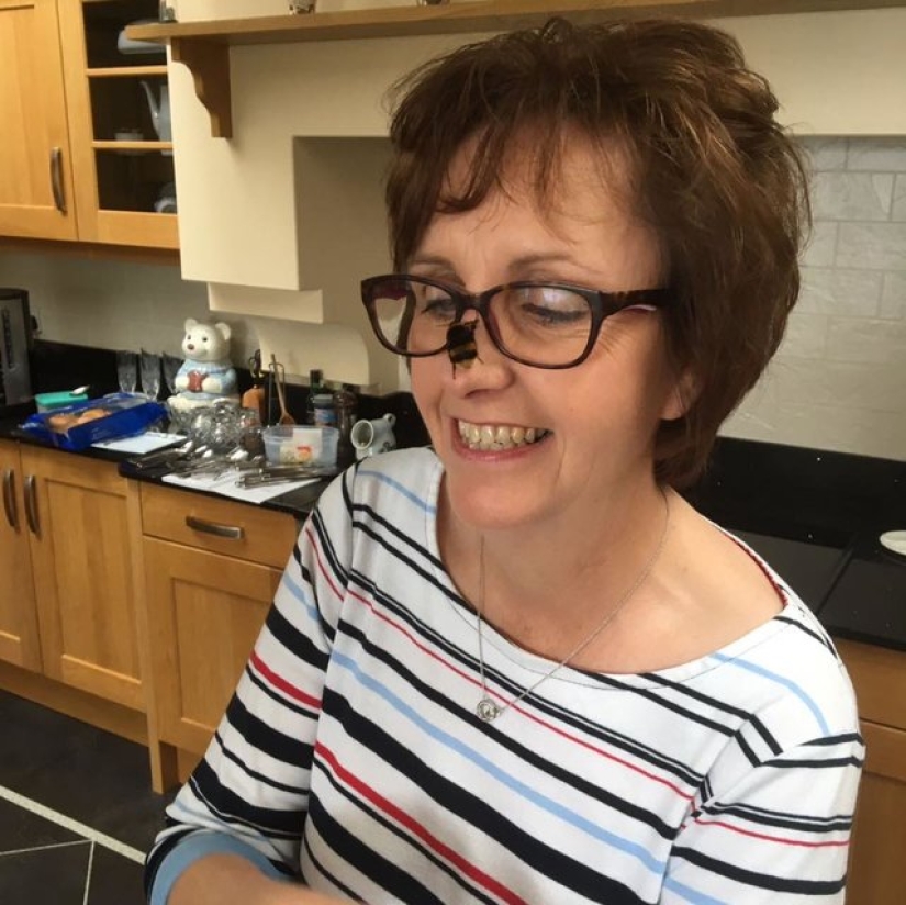 The Scotswoman got at home not a kitten, not a puppy, but a wingless bumblebee