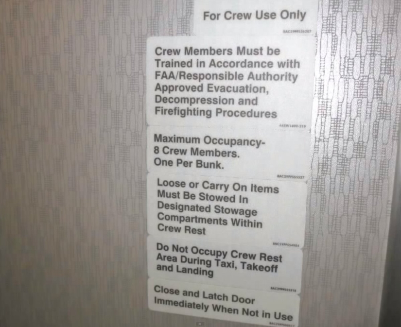 The secret room in passenger "Boeing" The secret room in passenger "Boeing"