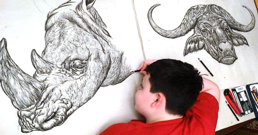 The young Serb has been drawing since the age of two and is already illustrating encyclopedias