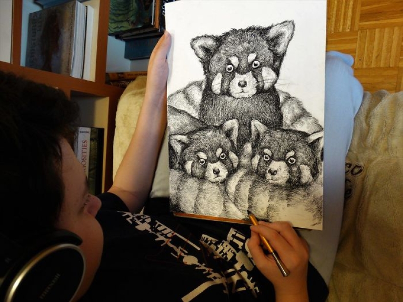 The young Serb has been drawing since the age of two and is already illustrating encyclopedias