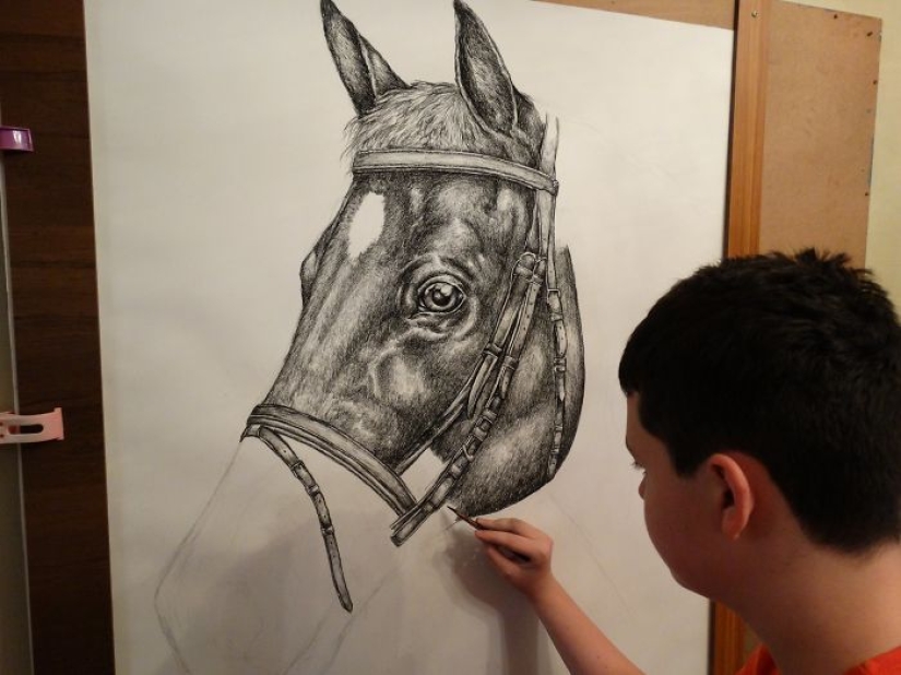 The young Serb has been drawing since the age of two and is already illustrating encyclopedias