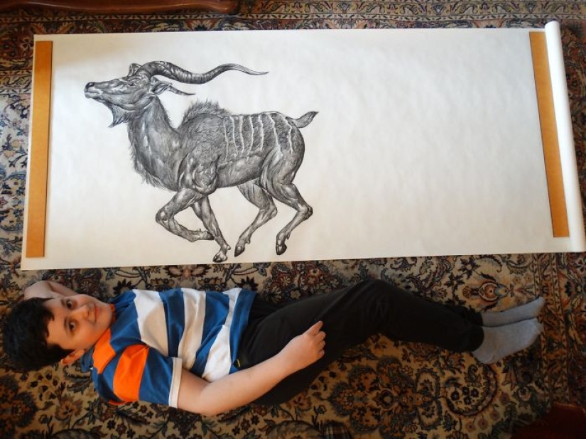 The young Serb has been drawing since the age of two and is already illustrating encyclopedias